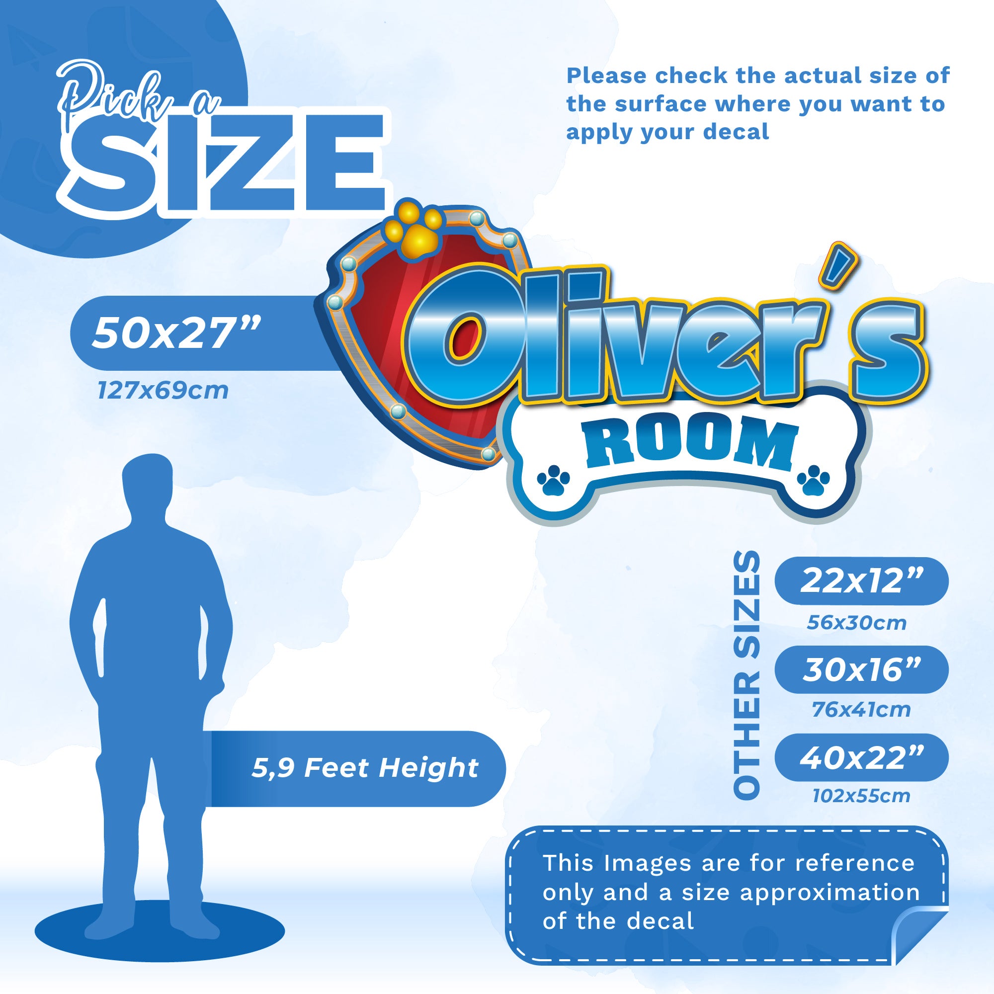 Custom Puppy Rescue Name Wall Decal — Personalized Kids’ Room Wall Sticker