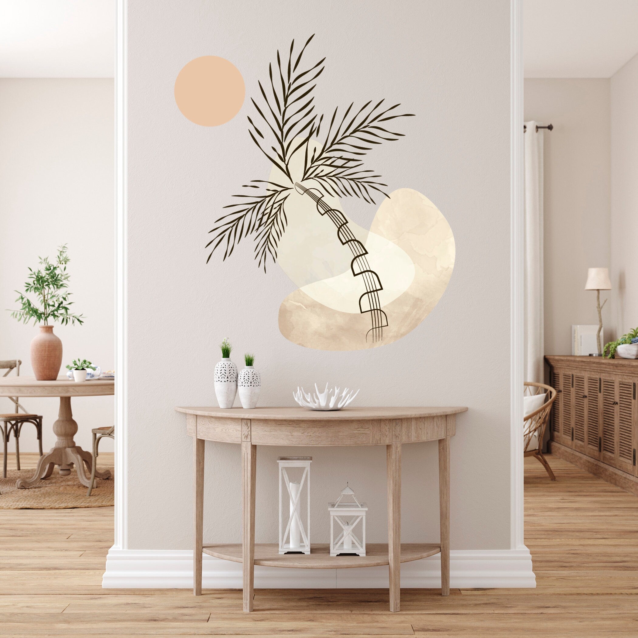 Praia Sol Areia Vinil Autocolante - Decoração de Sala  - Autocolantes Decorativos - Decoração Bohemia - Decoração Verão Praia - MR445