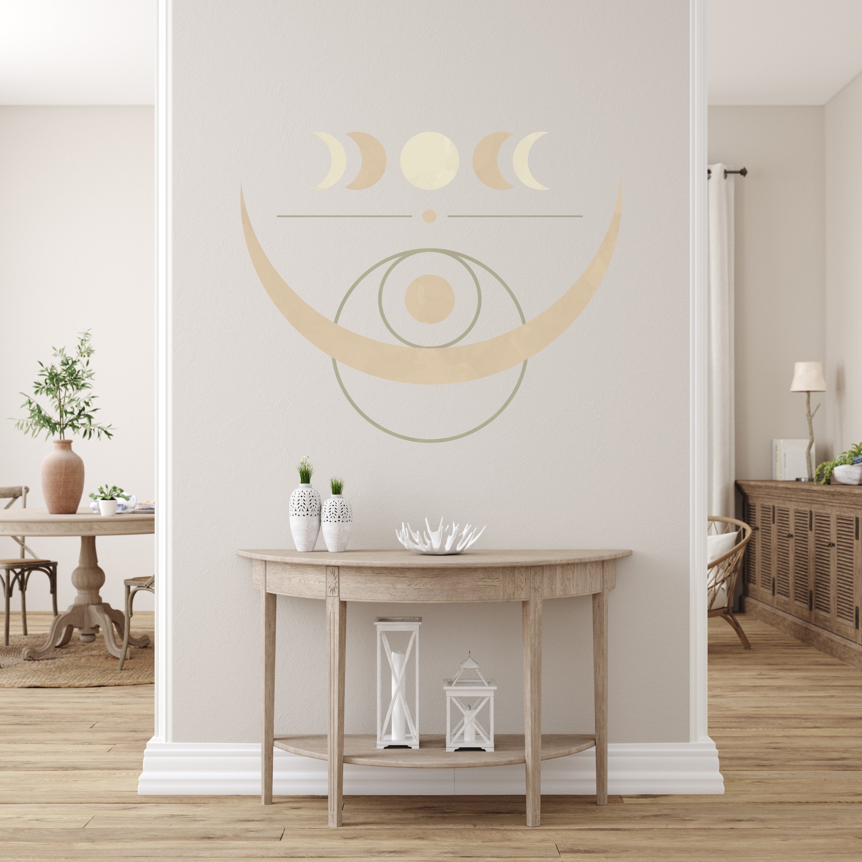 Fases Luna Adesivo de Parede - Decoração de Sala  - Autocolantes Decorativos - Papel de Parede Autocolante - Vinil Autocolante Luna  KA599