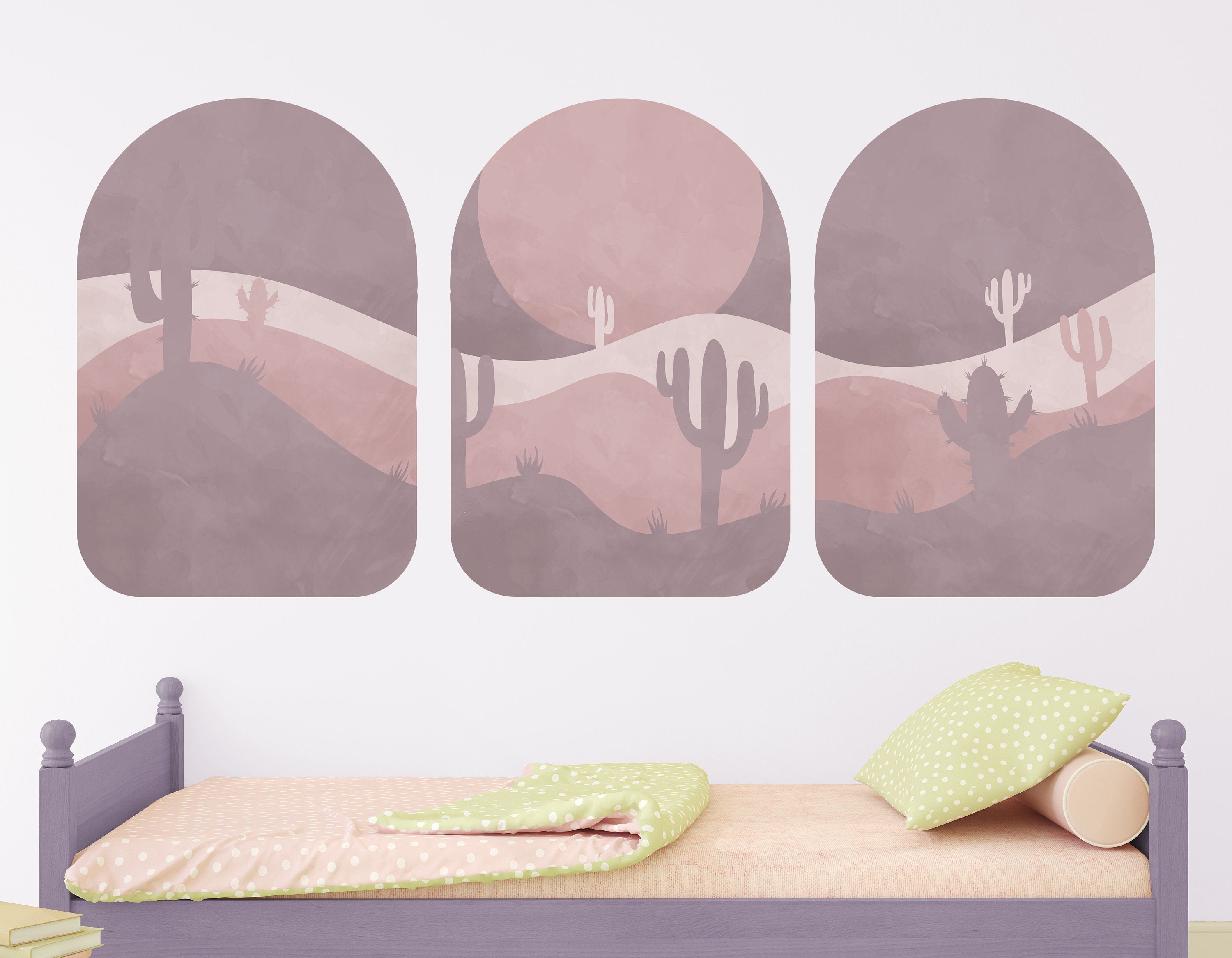 Deserto Cactus Adesivo de Parede - Decoração de Sala  - Autocolantes Decorativos - Decoração Bohemia KA572