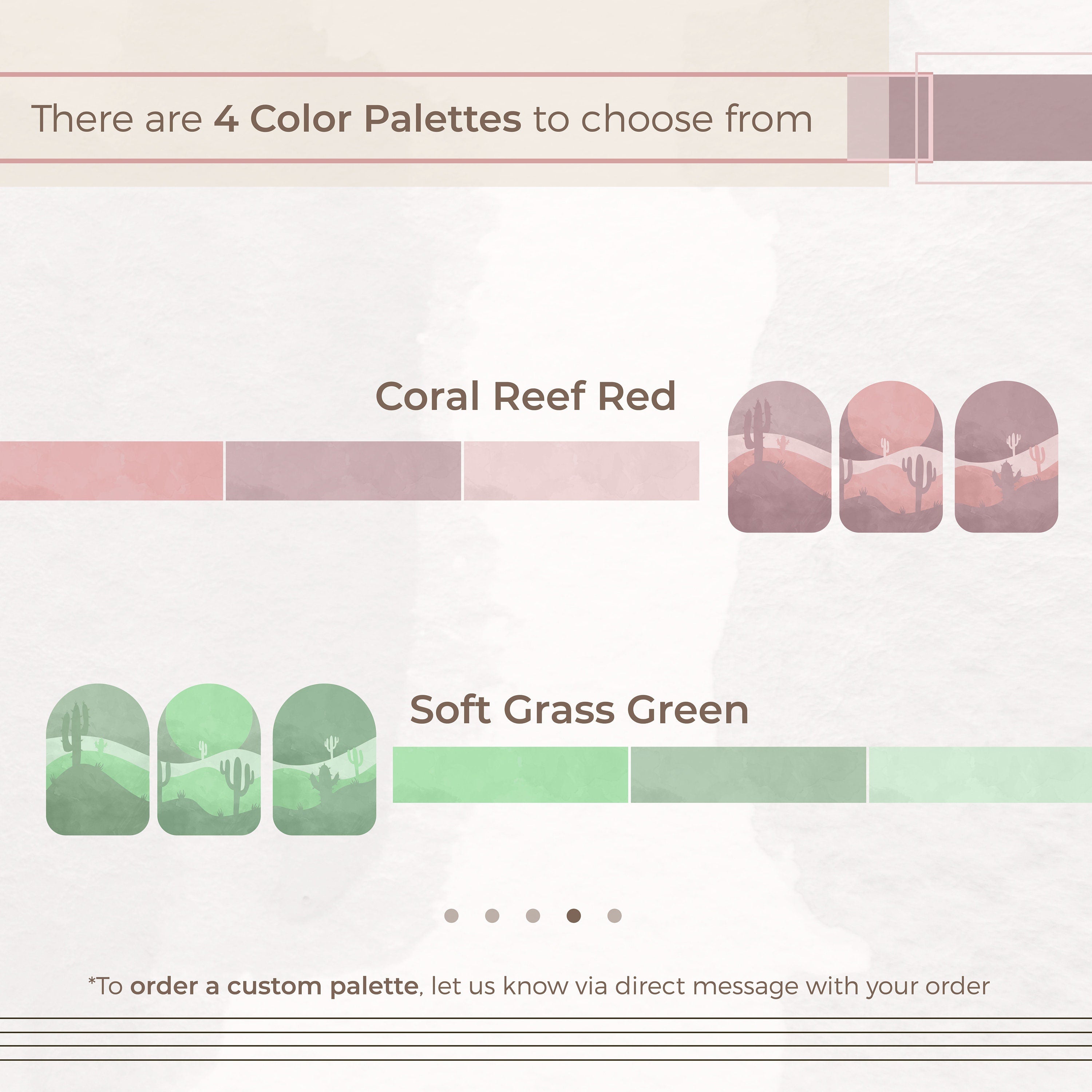 Deserto Cactus Adesivo de Parede - Decoração de Sala  - Autocolantes Decorativos - Decoração Bohemia KA572