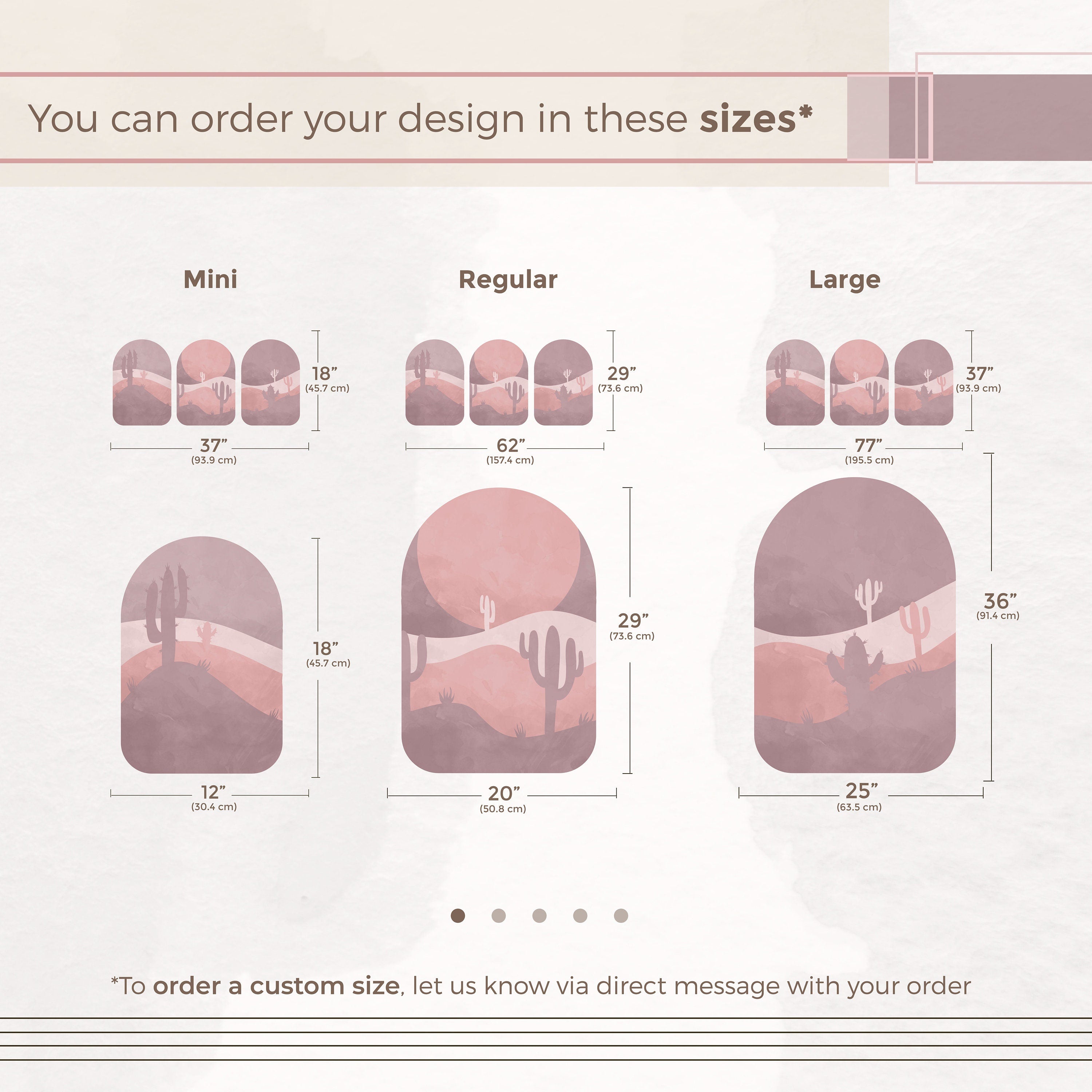 Deserto Cactus Adesivo de Parede - Decoração de Sala  - Autocolantes Decorativos - Decoração Bohemia KA572