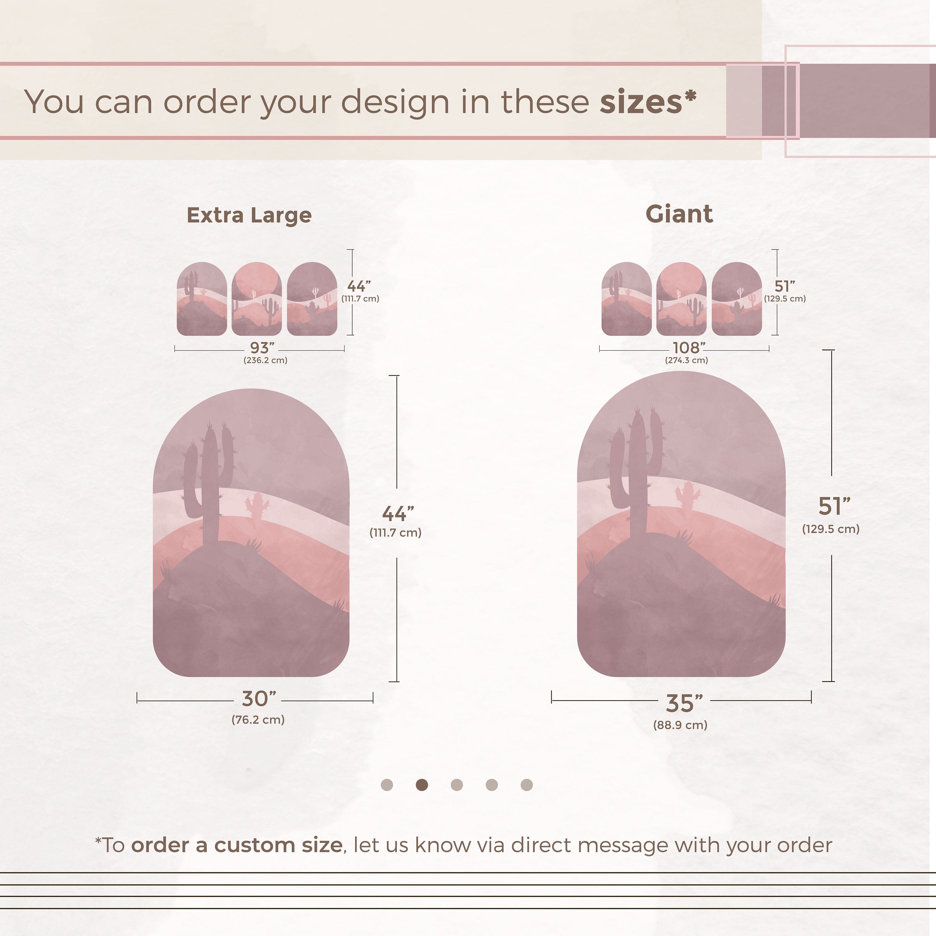 Deserto Cactus Adesivo de Parede - Decoração de Sala  - Autocolantes Decorativos - Decoração Bohemia KA572