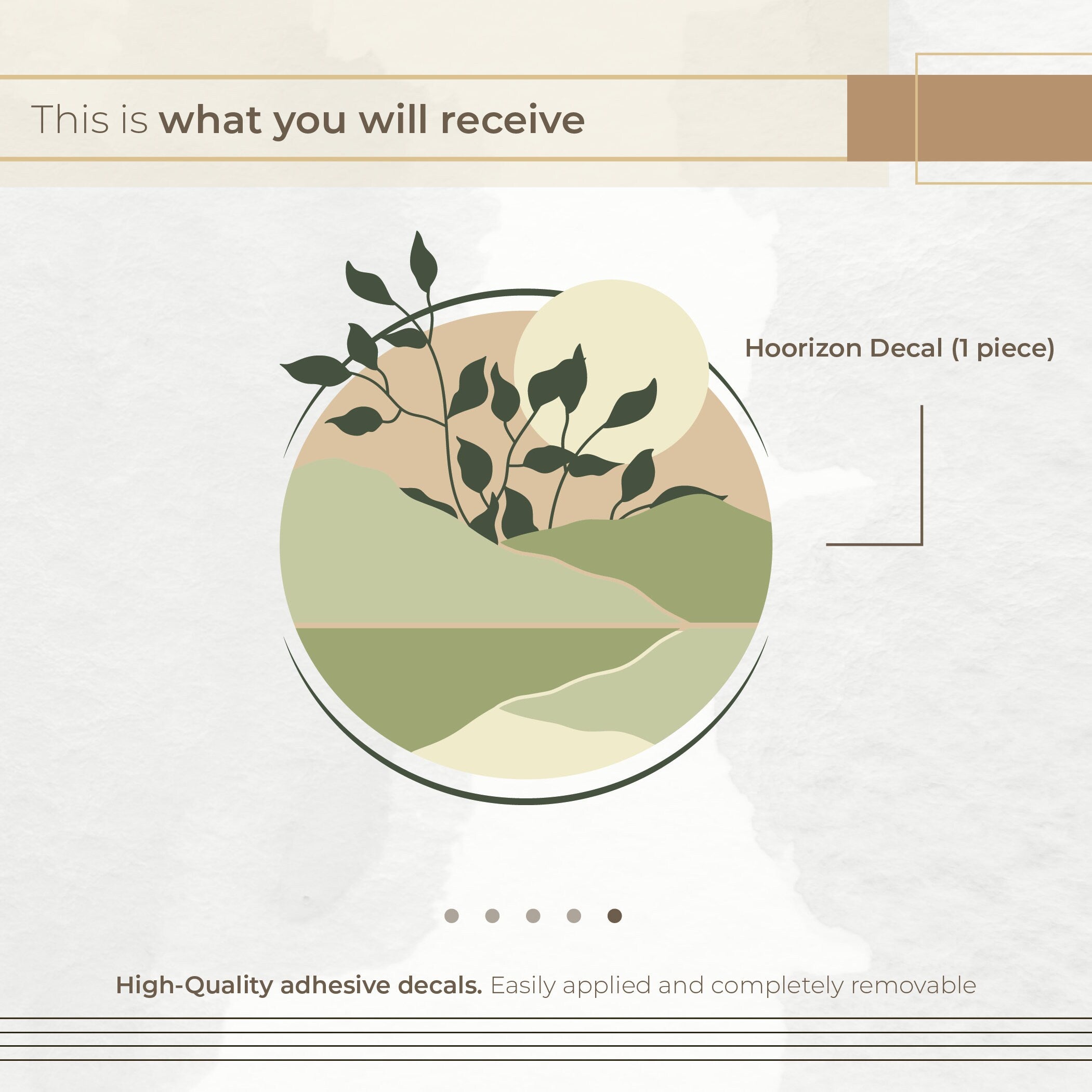 Sol Arte Circulo Adesivo de Parede - Decoração de Sala  - Lua Autocolantes Decorativos - Papel de Parede Autocolante - Decoração Bohemia