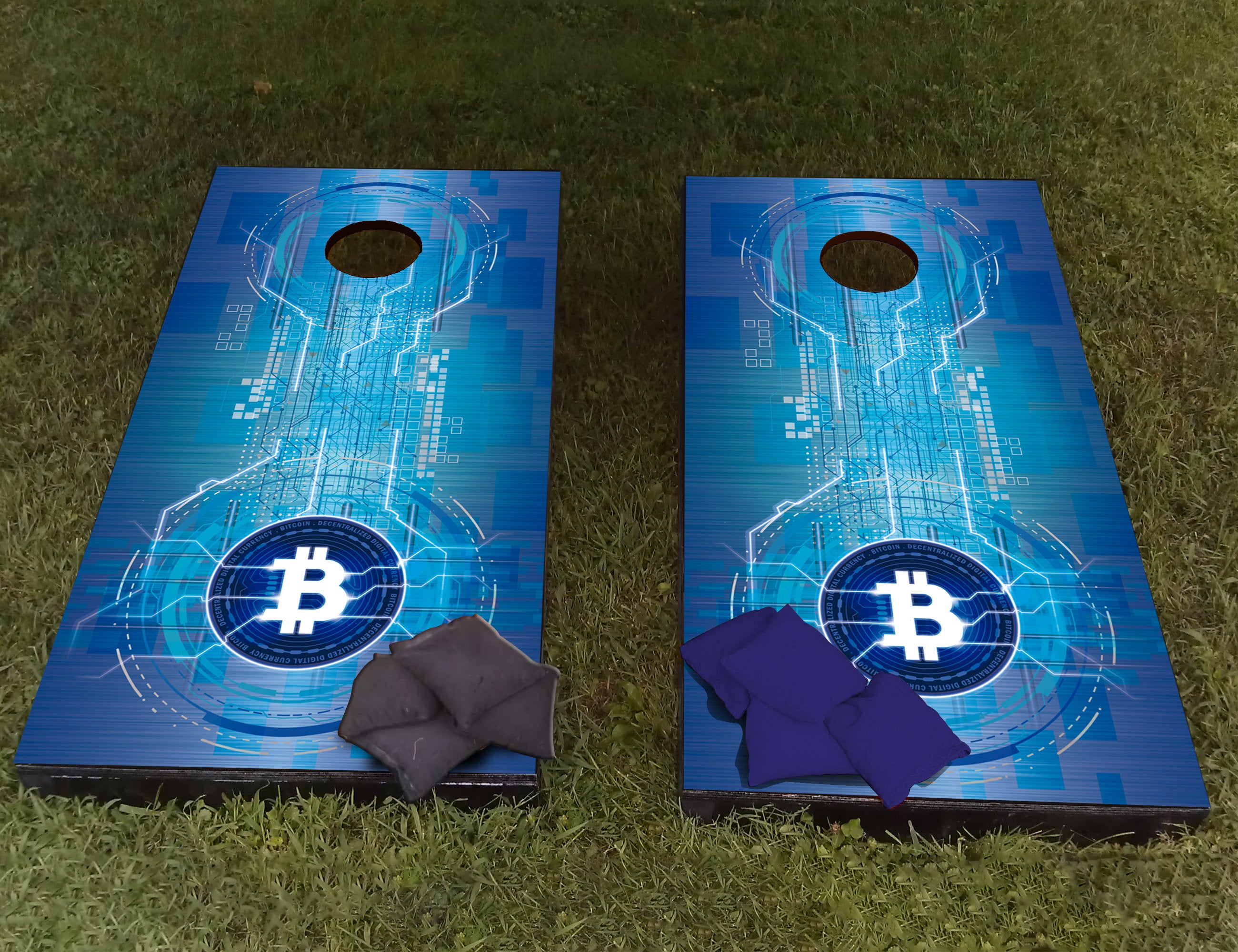 BTC Bitcoin Crypto Custom Cornhole Wraps Decal