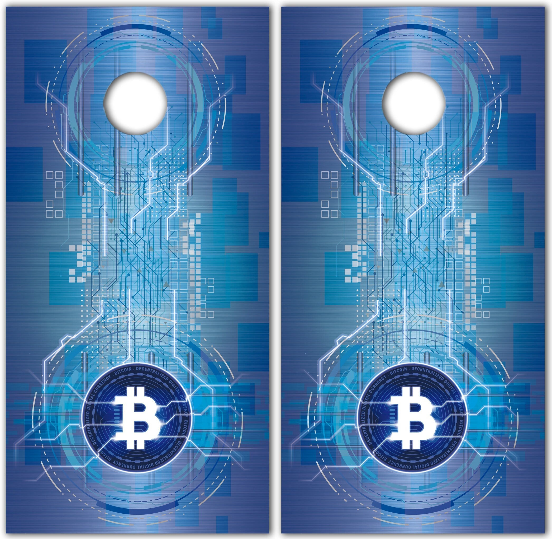 BTC Bitcoin Crypto Custom Cornhole Wraps Decal