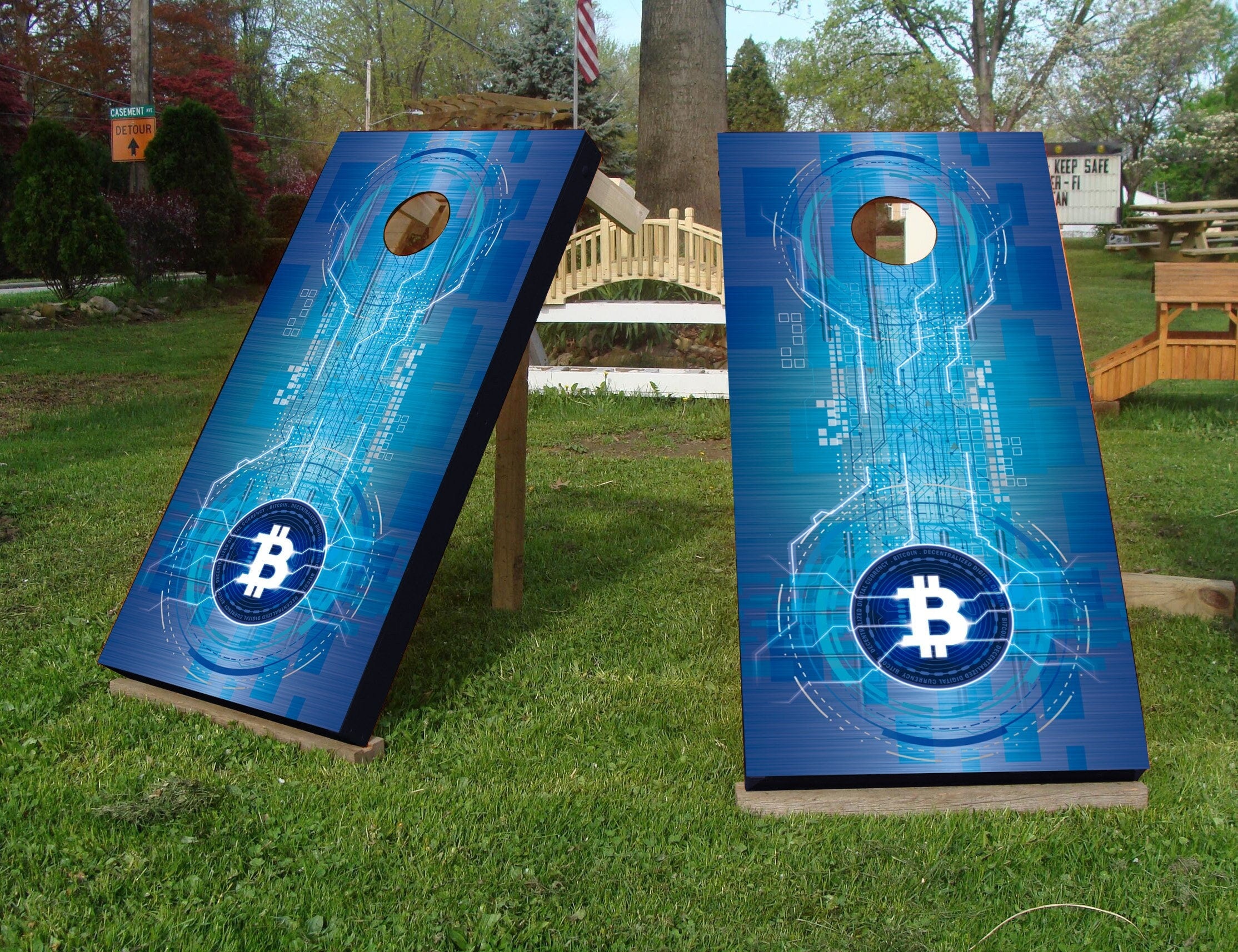BTC Bitcoin Crypto Custom Cornhole Wraps Decal