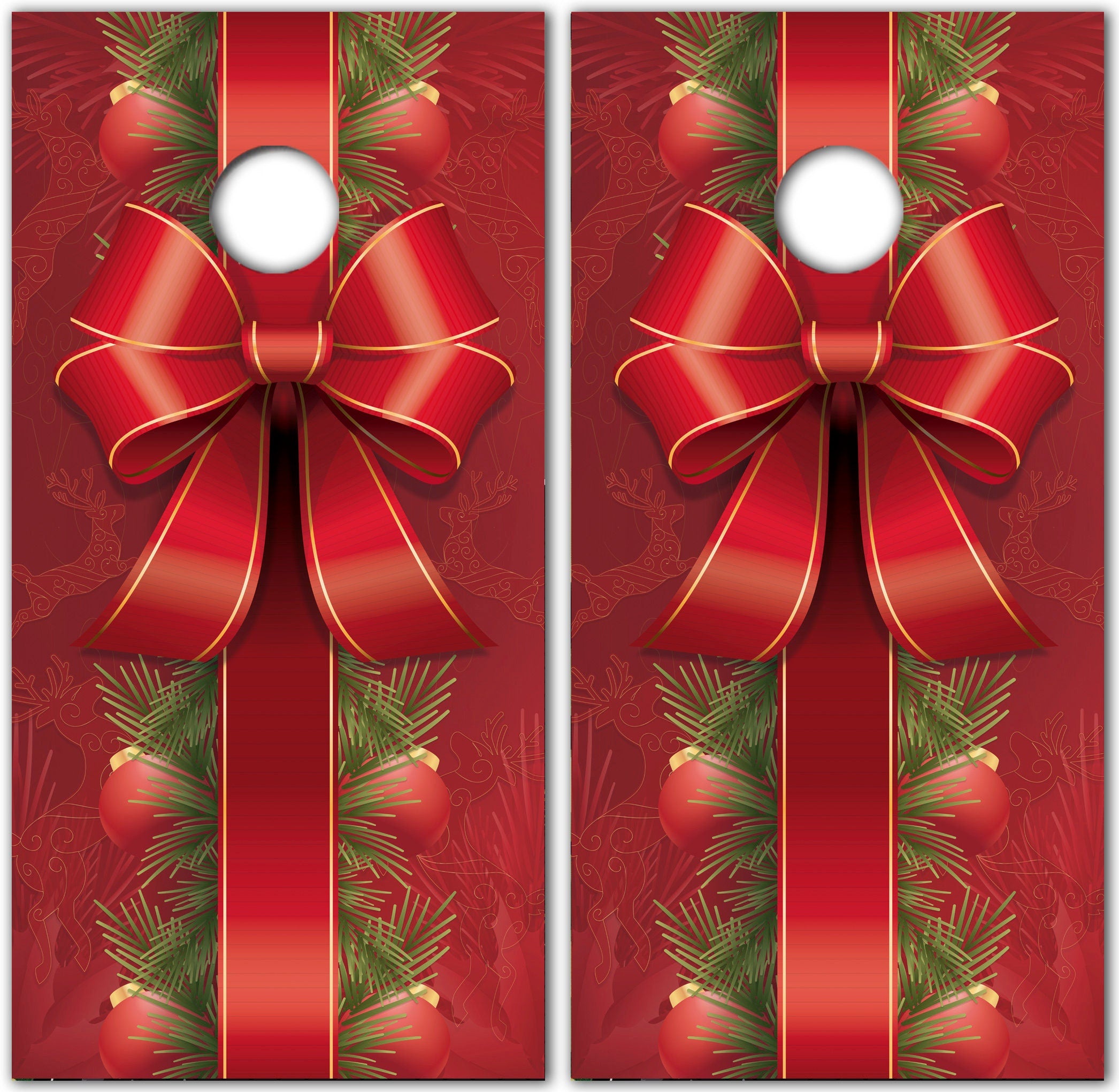 Christmas Ornament Custom Cornhole Vinyl Wrap Decal