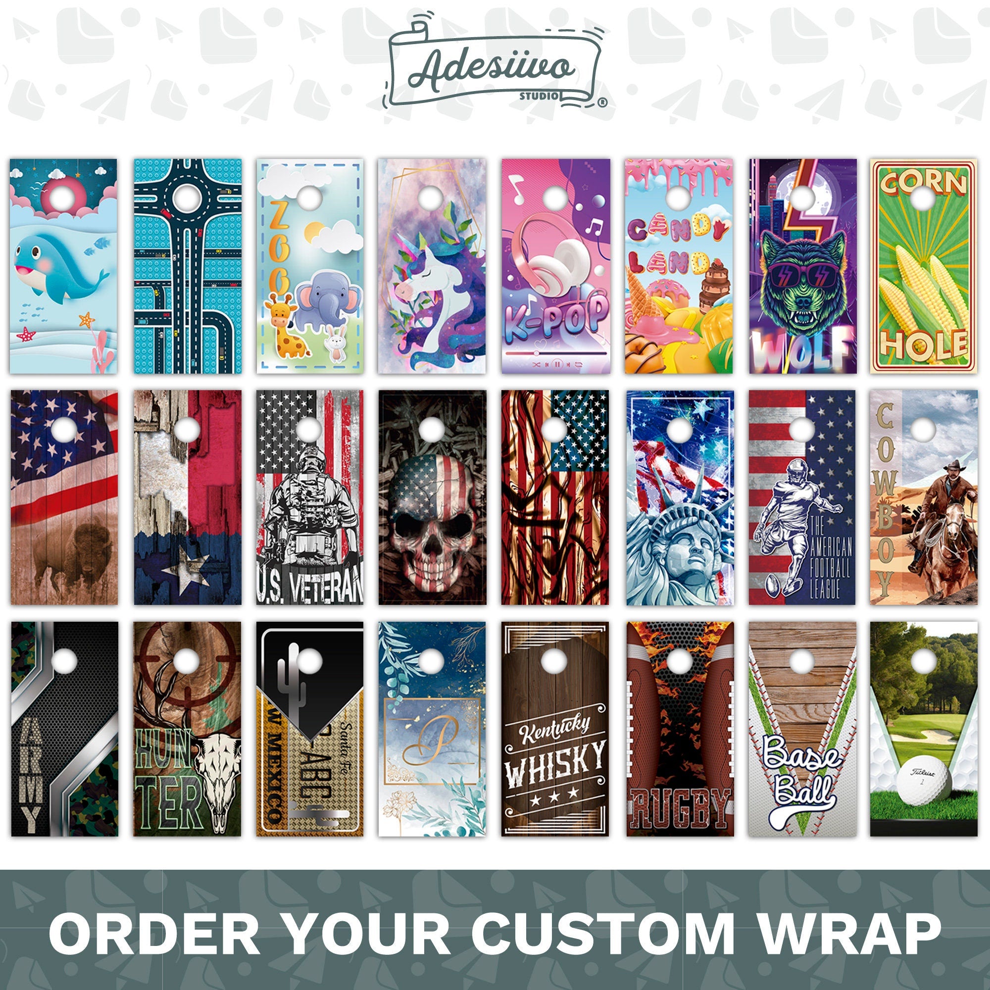 Autocolantes de Peixe Vermelho para Tábuas Cornhole - Decalque 3D Texturizado Único - Laminado - Vinil Personalizado Cornhole