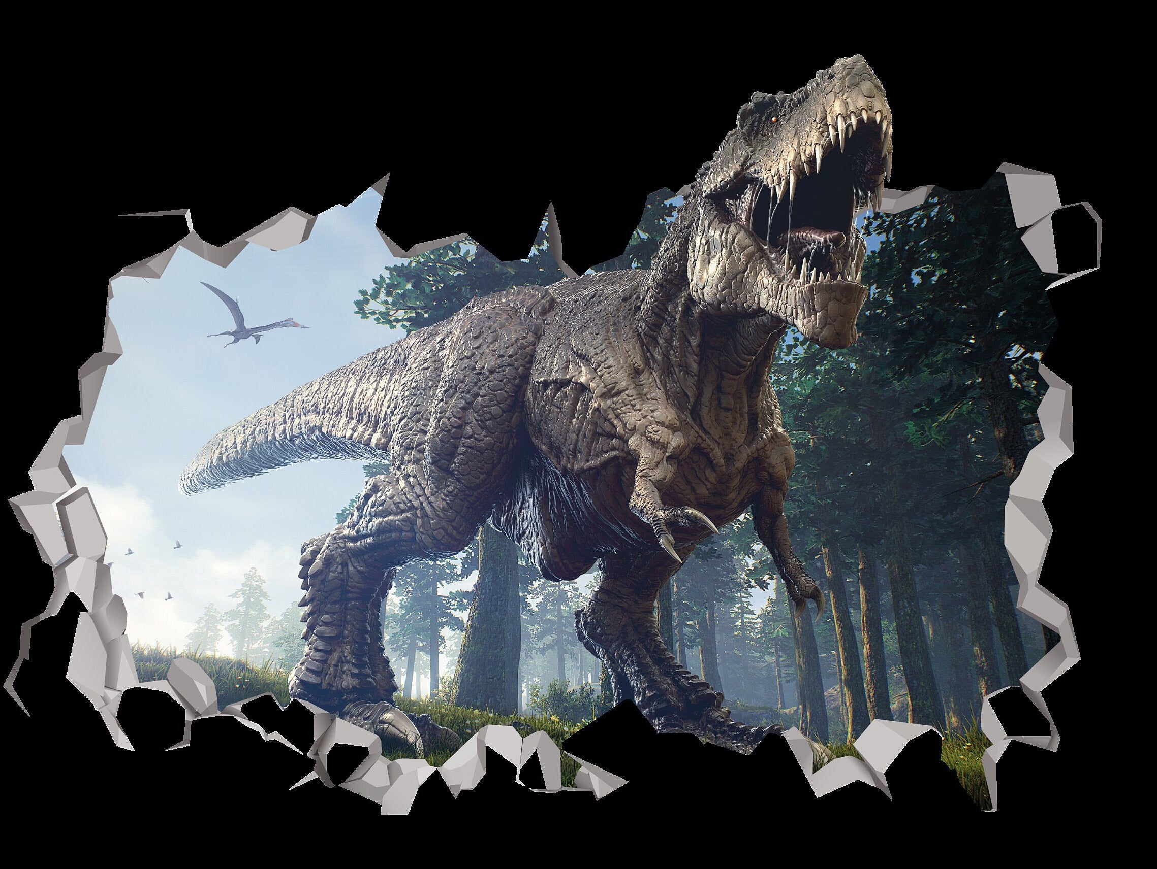 Decalque de Parede Dinossauro - Decoração de Parede Dinossauro Animal