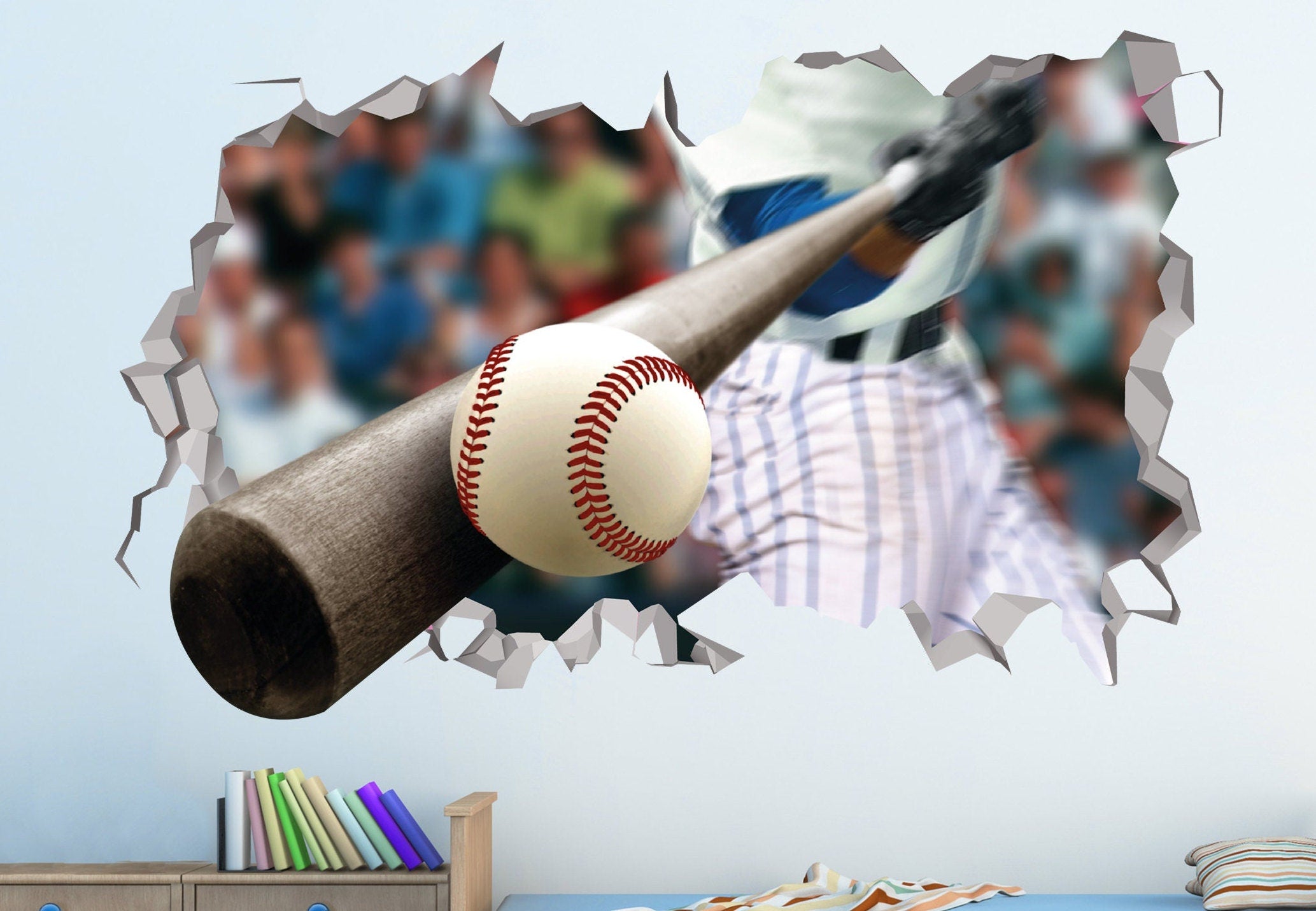 Baseball 3D Wall Decal